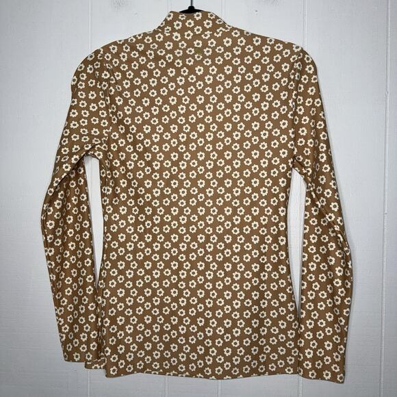 Smith & Quinn Women’s Floral Daisy Mock Neck Top Long Sleeve Tennis Pickleball S - Picture 2 of 7